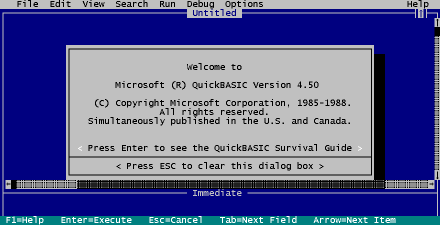Microsoft QuickBASIC for DOS